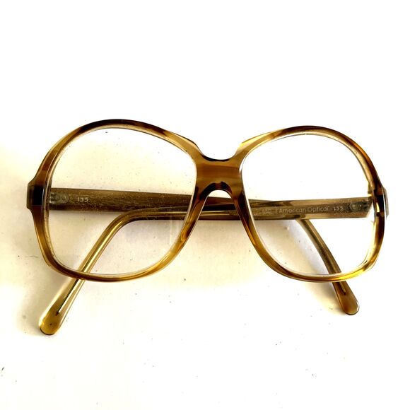 American Optical Eyeglasses Designer Frames Only Brown 50-15-135 - Picture 2 of 6